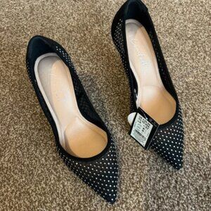 New Look Black and White Polka Dot Heels